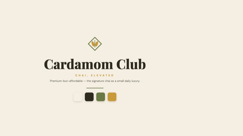 Cardamom Club identity direction