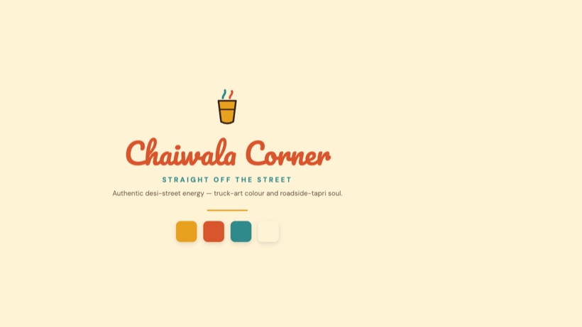 Chaiwala Corner identity direction