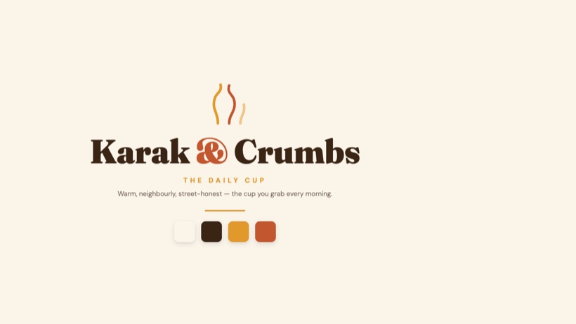Karak and Crumbs identity direction